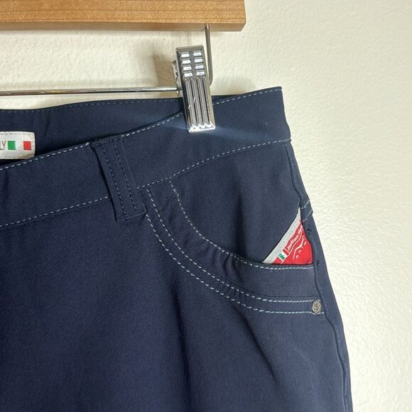 Animo Donna women’s navy blue equestrian riding breeches IT40 bedazzle size 30 - Picture 5 of 14